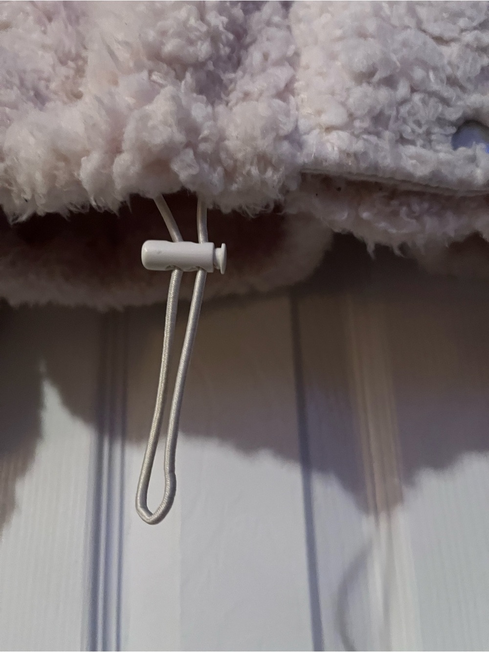 Thread & Supply Ivory Sherpa Fleece Jacket High Collar Snap Front Size Small - Picture 7 of 8